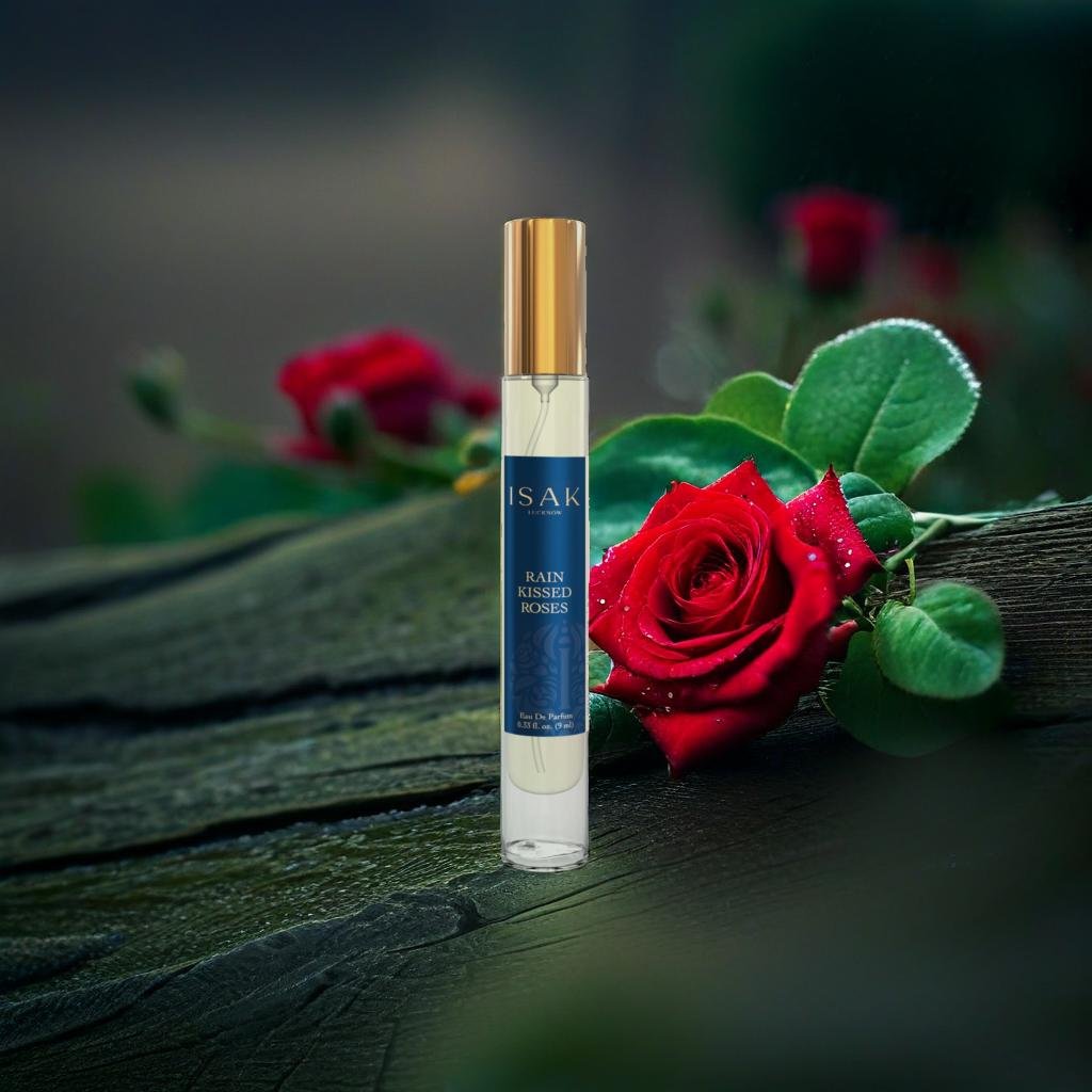 Rain Kissed roses travel perfume with rose absolute extract