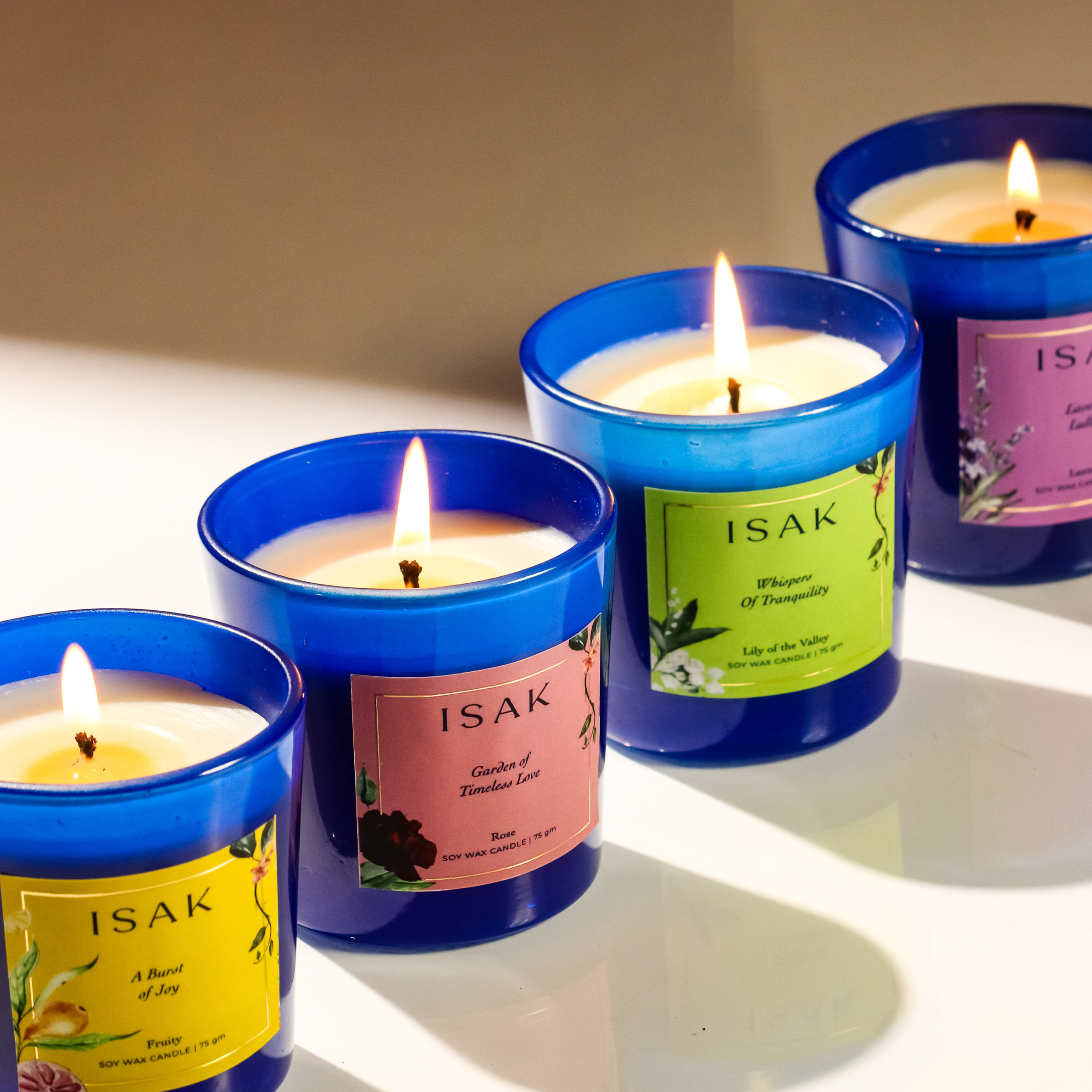 Set of 4 scented candles