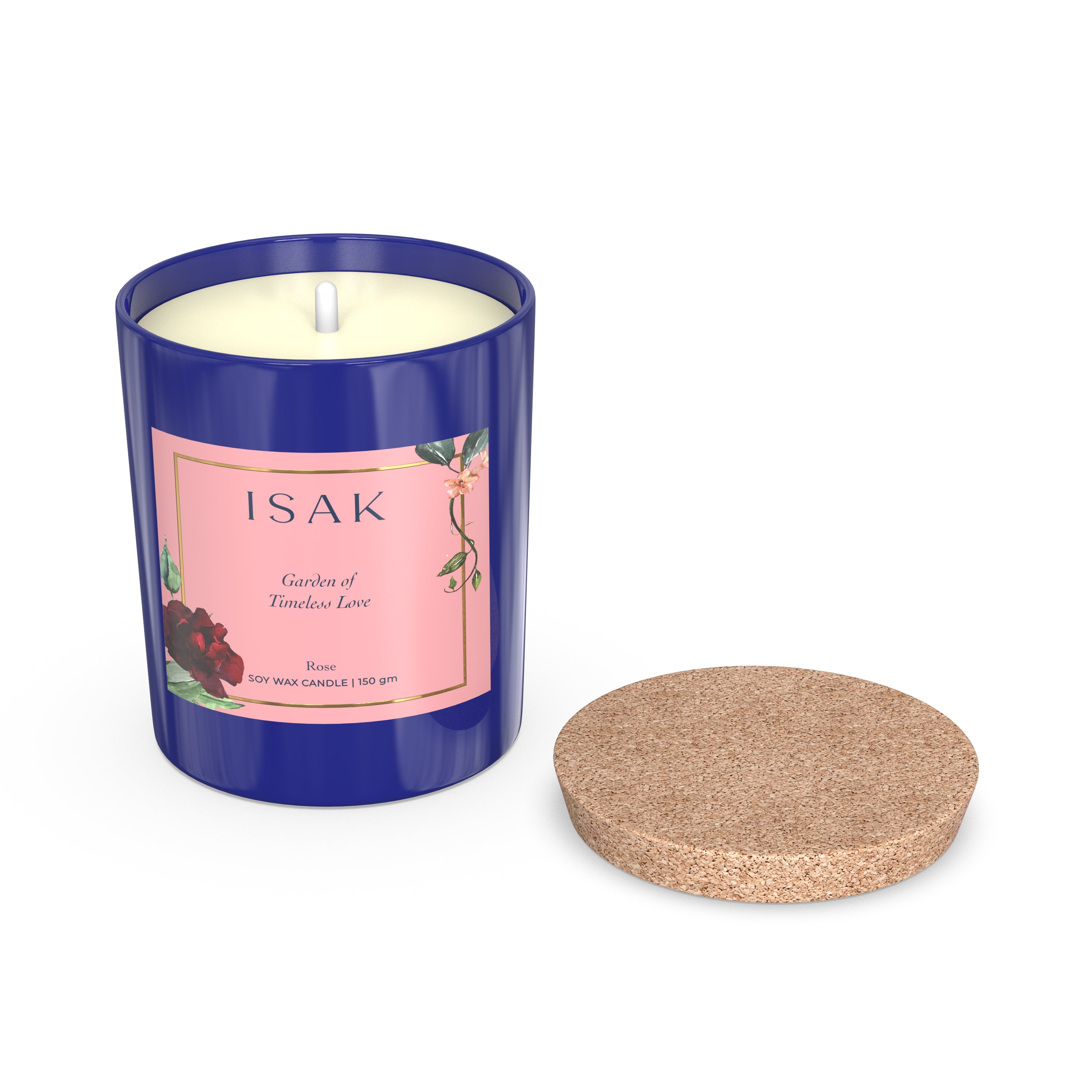 Garden of timeless love candle with wooden lid