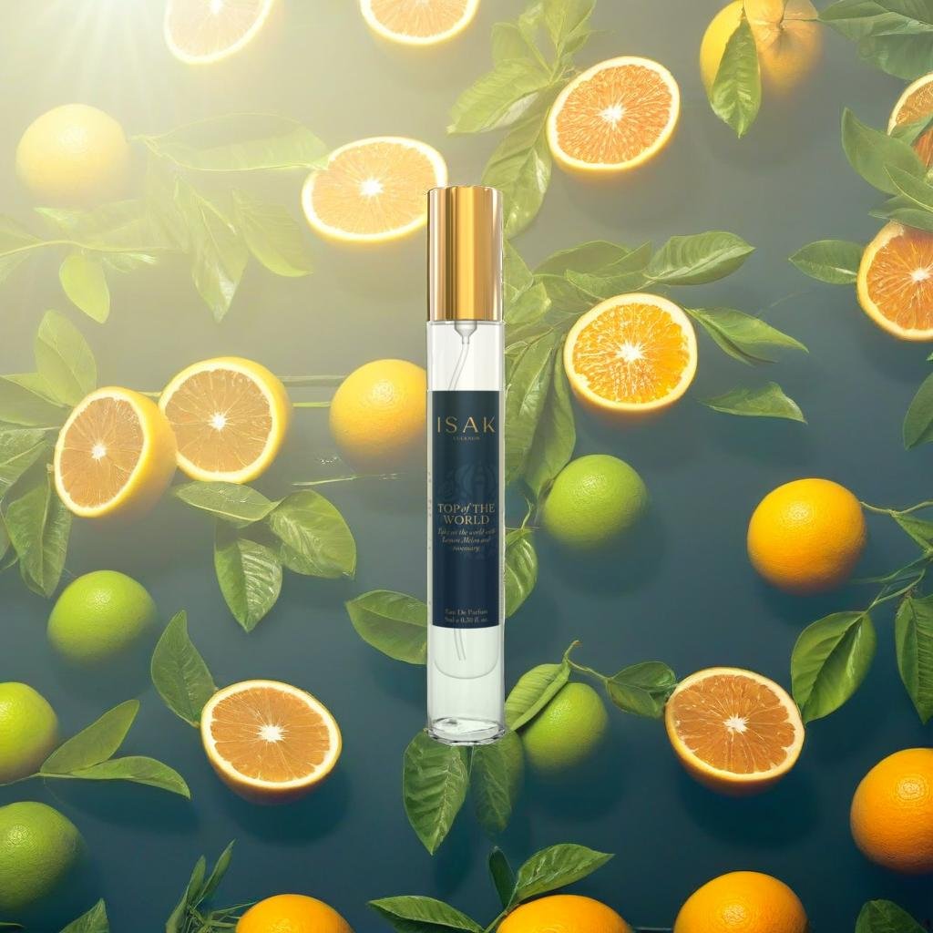 Fresh citrus aquatic perfume